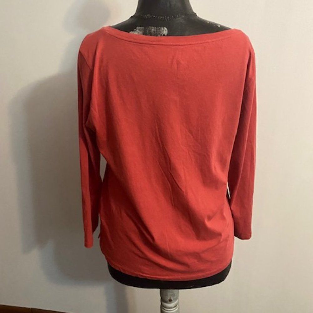 Polo by Ralph Lauren Coral long sleeve tee, size XL - Picture 2 of 3